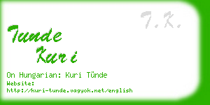 tunde kuri business card